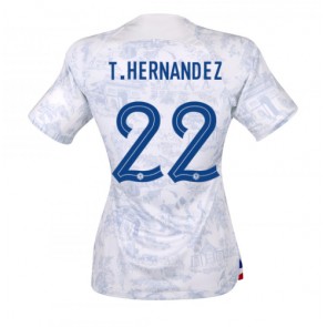 Frankrig Theo Hernandez #22 Replika Udebanetrøje Dame VM 2022 Kortærmet
